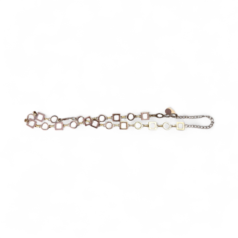 Liz Claiborne Geometric Silver and Gold Belt - Picture 2 of 4
